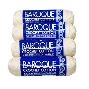 DMC Baroque Crochet Cotton #158 Ecru - 4 New Skeins